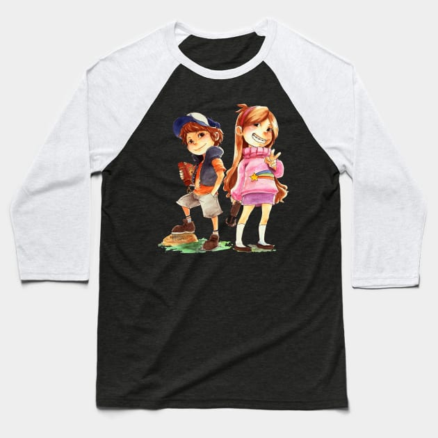 Gravity  Falls Baseball T-Shirt by ArchiriUsagi